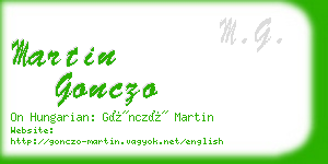 martin gonczo business card